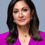 PBS NewsHour host Amna Nawaz, photographed 24 July 2024, in Arlington VA. Photo by Mike Morgan.